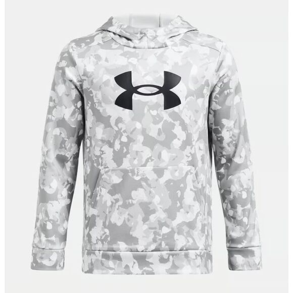 Under Armour Fleece Big Logo Printed Gray Camo Size Youth Large NWT - Picture 1 of 1